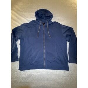 Smith + Rogue Mens 3XL navy blue heavyweight hoodie iron sharpens iron